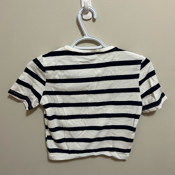 ZARA navy striped crop top - Picture 3 of 3